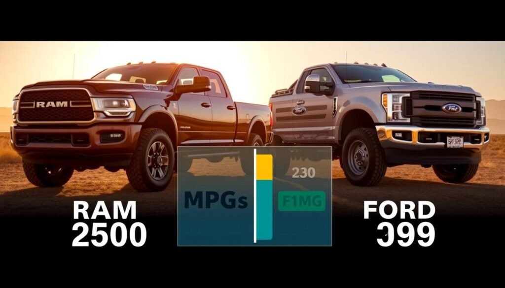 Ram 2500 MPG and F-250 fuel economy comparison