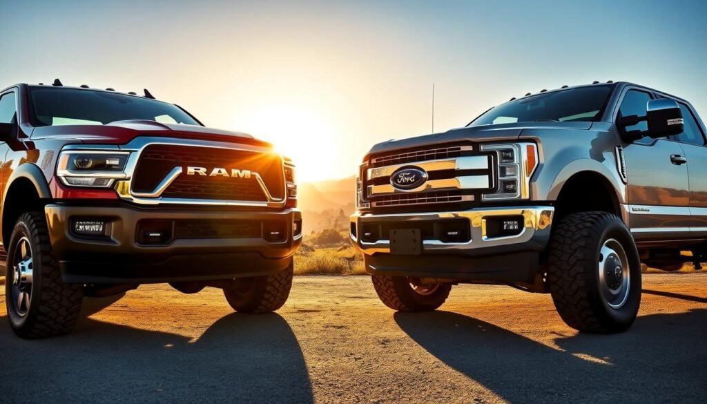 Ram 2500 ride comfort and Ford F-250 handling comparison