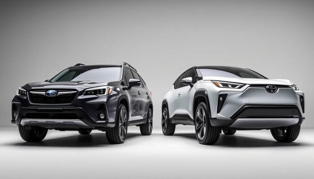 Subaru Solterra vs Toyota bZ4X design comparison