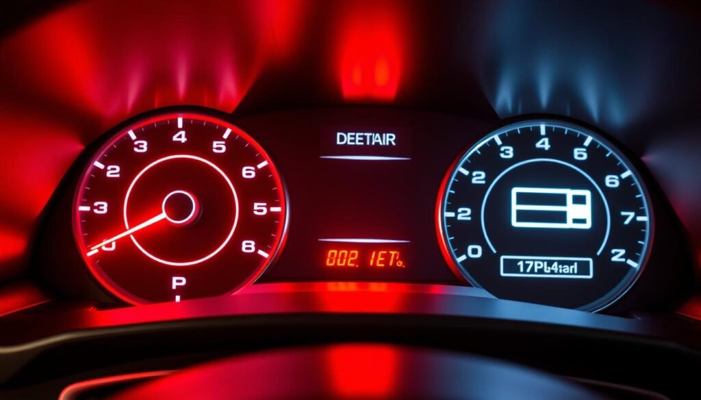 engine warning light and battery status indicator