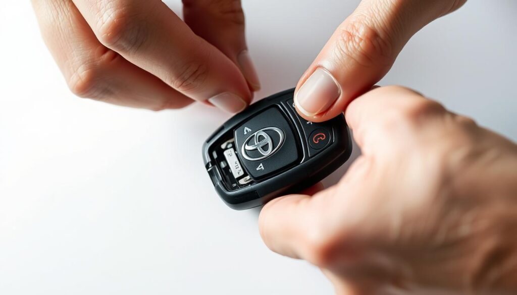 how to open a toyota key fob