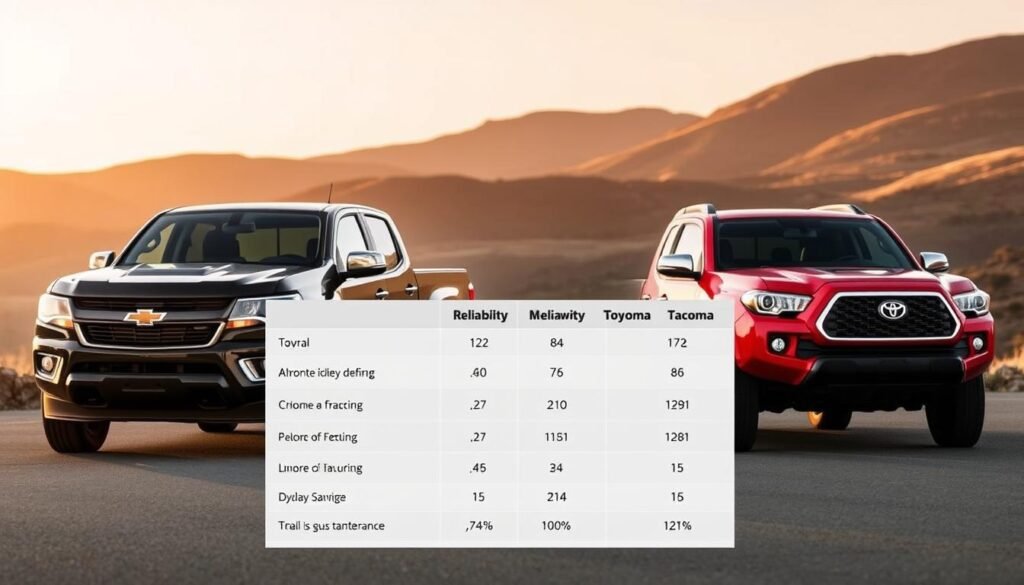 Chevy Colorado reliability and Toyota Tacoma dependability comparison