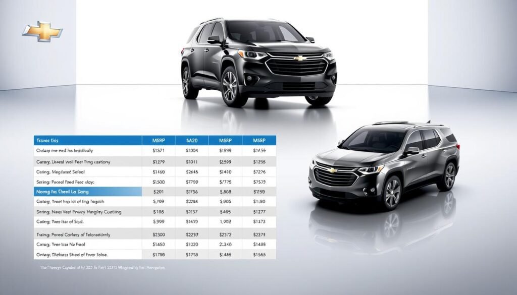Chevy Traverse pricing overview