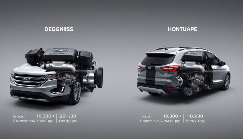 Ford Edge engine specs and Ford Escape engine specs comparison