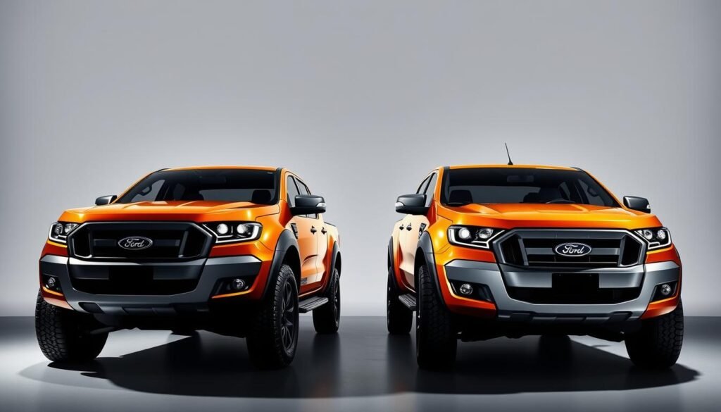 Ford Maverick features and Ford Ranger features comparison