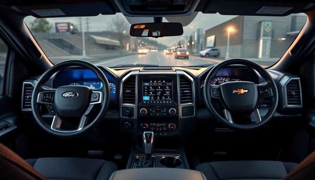 Ford and Chevy truck technology features