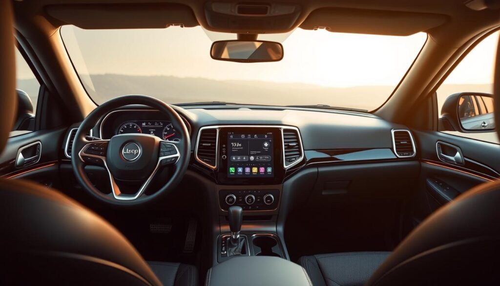 Jeep Grand Cherokee technology offers advanced features through Uconnect 5 system.