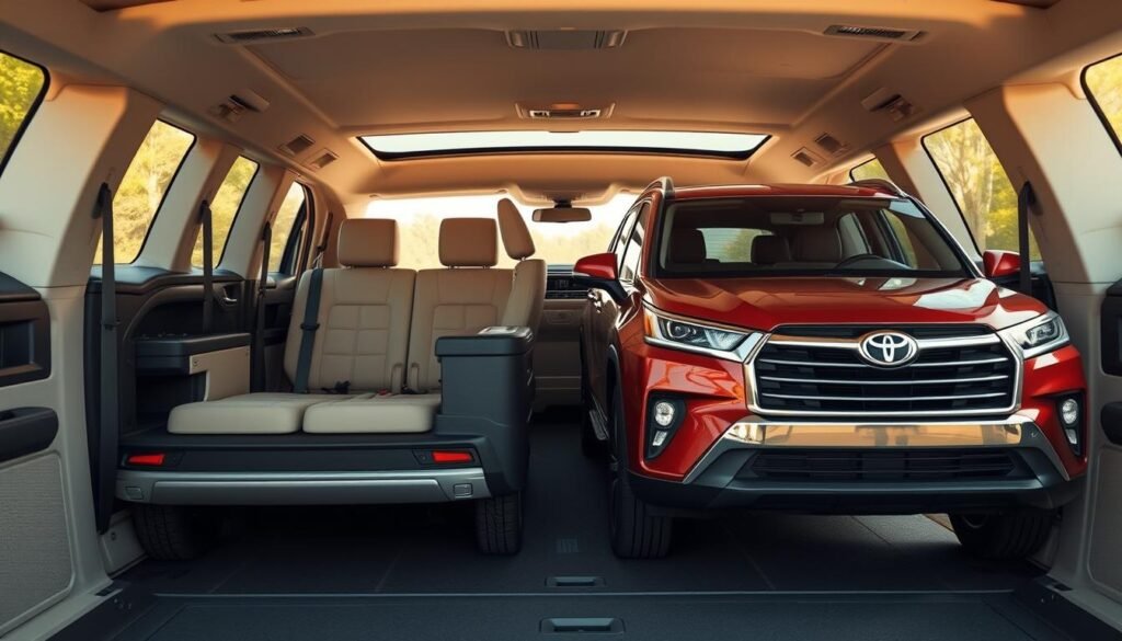 Kia Telluride seating capacity and Toyota Highlander legroom