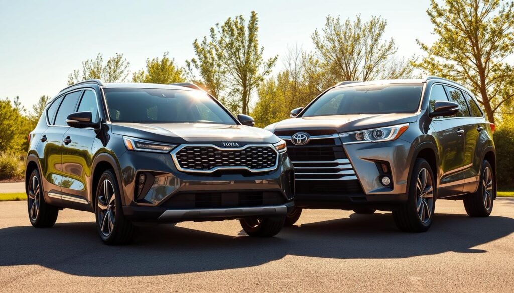 Kia Telluride vs Toyota Highlander comparison image
