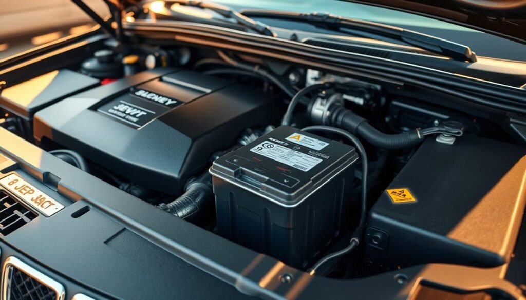 battery location under the hood