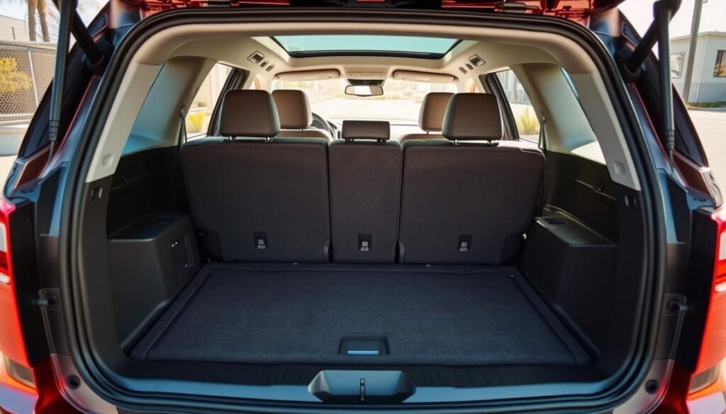 chevy equinox trunk size with back seats down