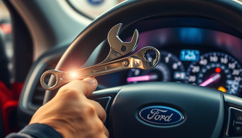 diagnosing ford wrench light