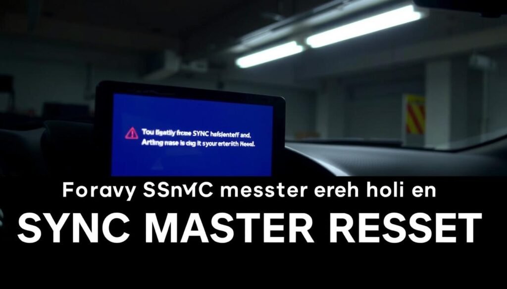 ford sync master reset not functioning