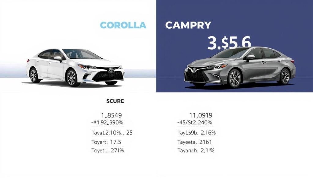 fuel economy comparison of Toyota Corolla and Camry