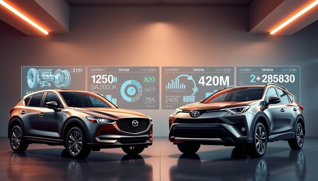 fuel efficiency comparison Mazda CX-5 vs Toyota RAV4