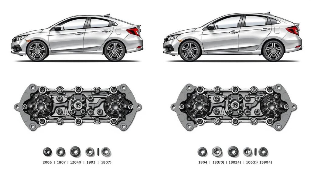 honda civic bolt patterns by generation