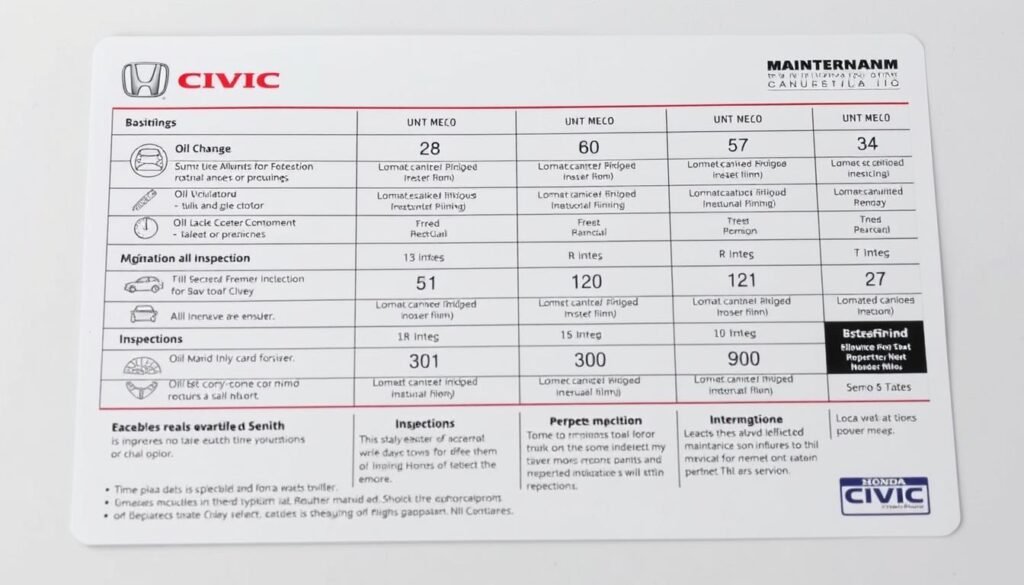 honda civic maintenance schedule