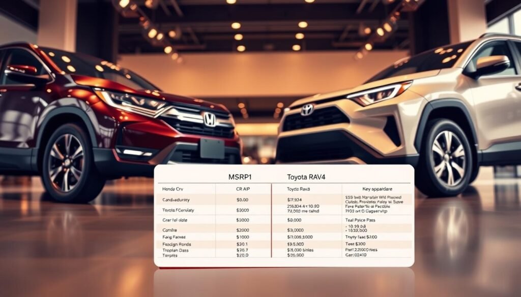 honda crv vs toyota rav4 price comparison