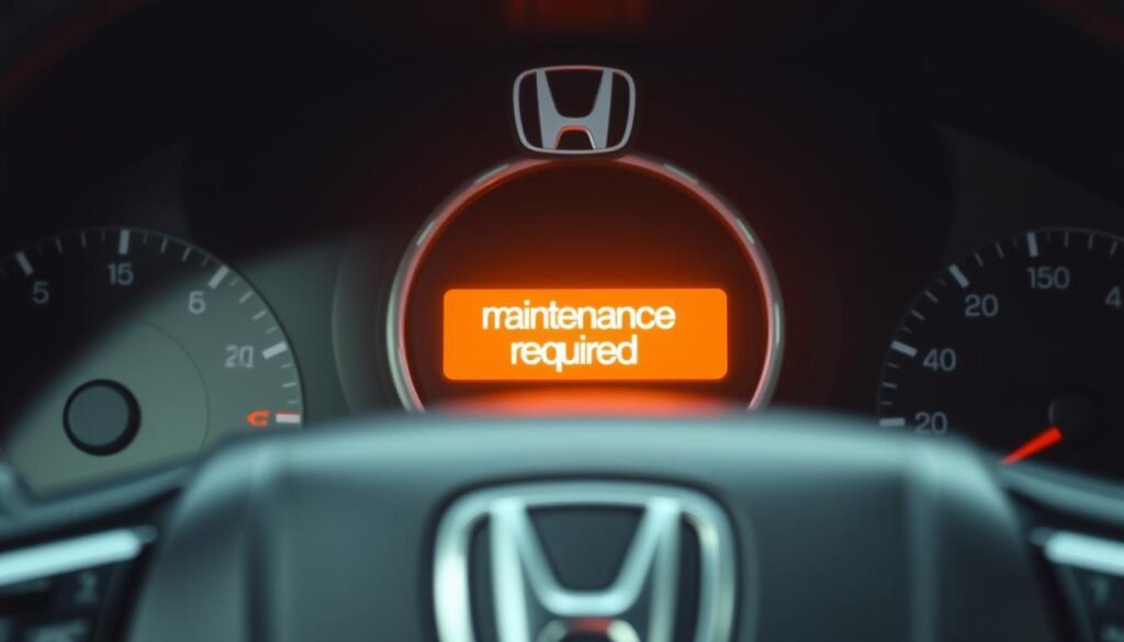 honda maintenance required light