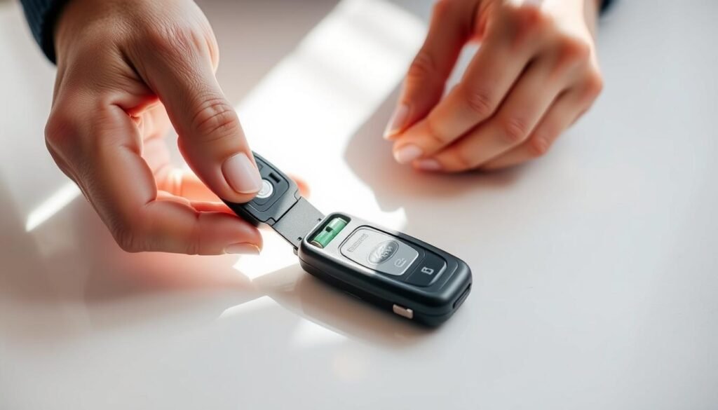 installing new battery ford key fob
