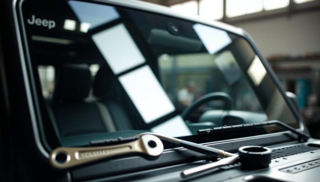 jeep wrangler windshield installation fee