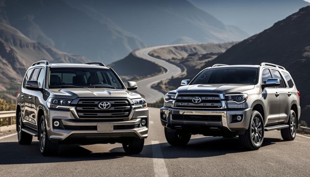 performance comparison between Land Cruiser and Sequoia