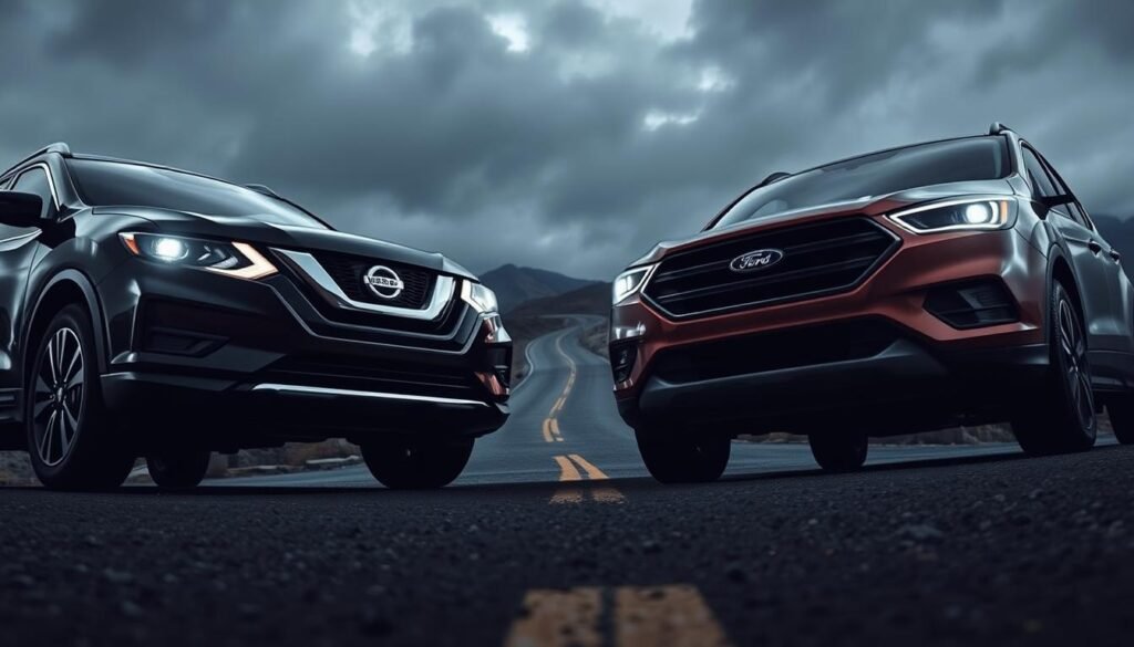 performance comparison of Nissan Rogue vs Ford Escape