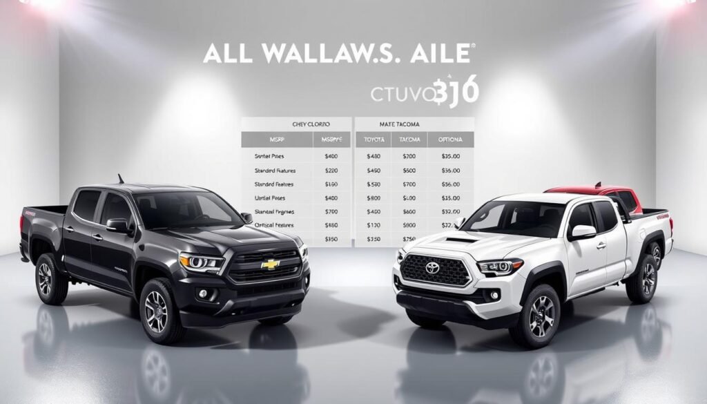 pricing value proposition Chevy Colorado vs Toyota Tacoma