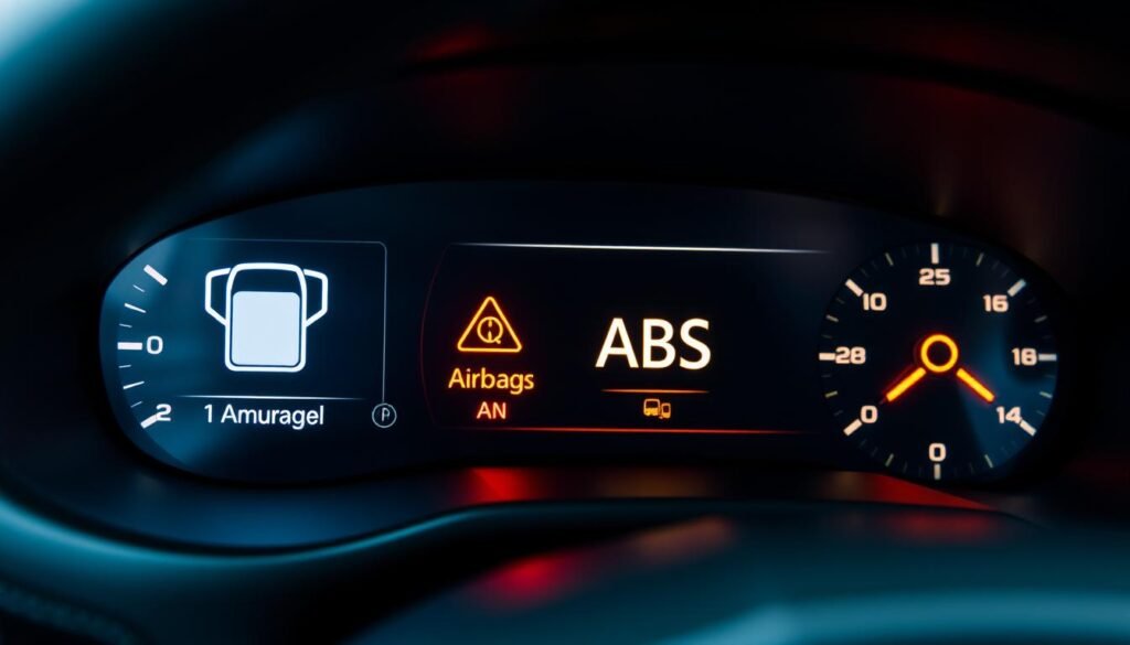 safety indicators airbag and ABS lights
