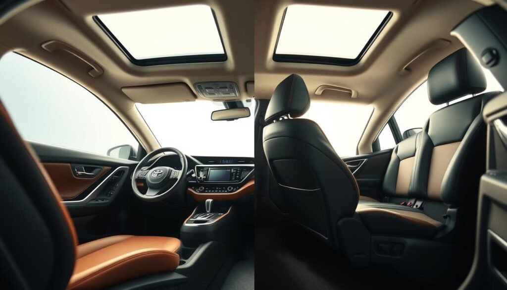 toyota corolla cross vs rav4 interior comfort comparison